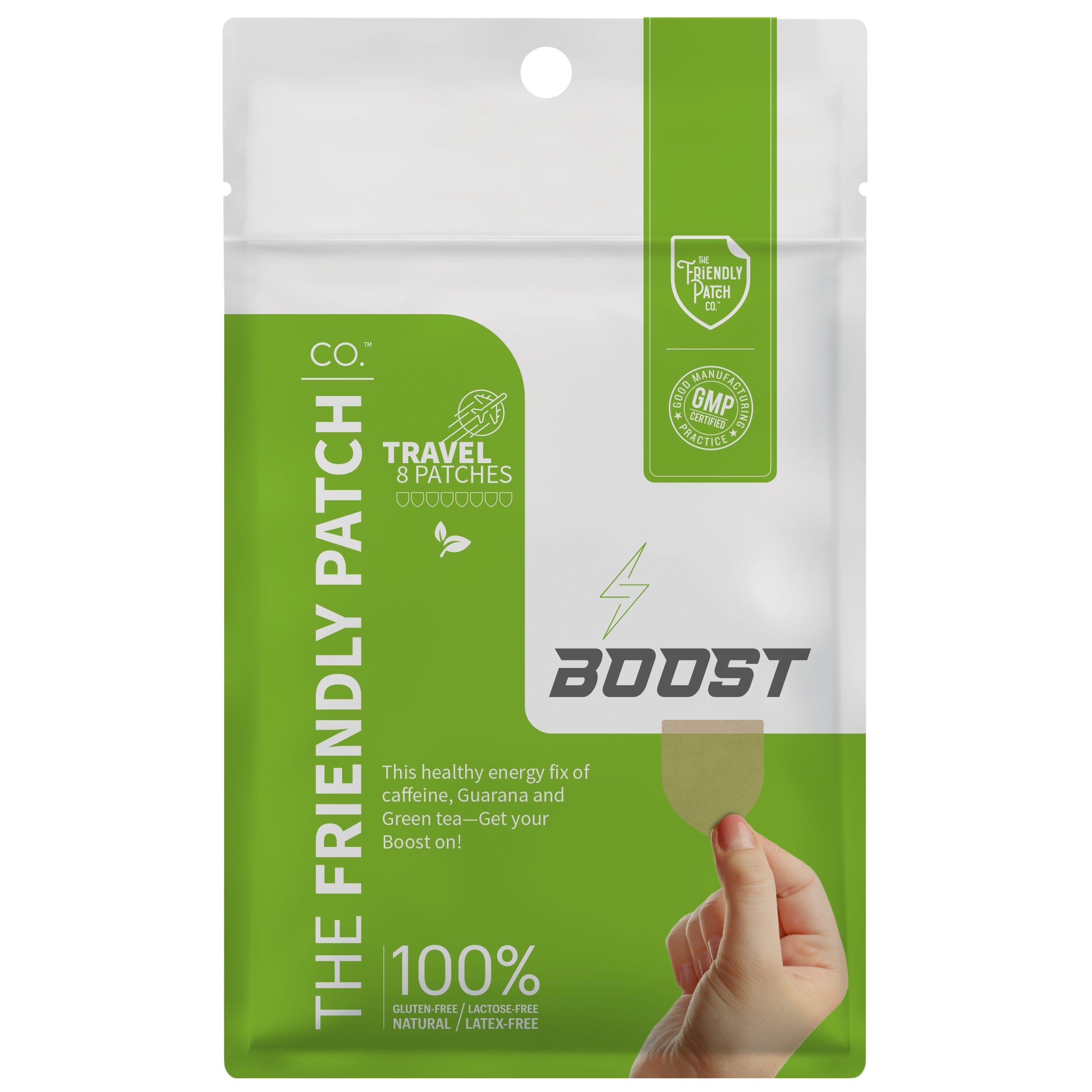 The Friendly Patch BOOST ENERGY Patch Energy & Focus Supplement Helps Improve Mental Clarity