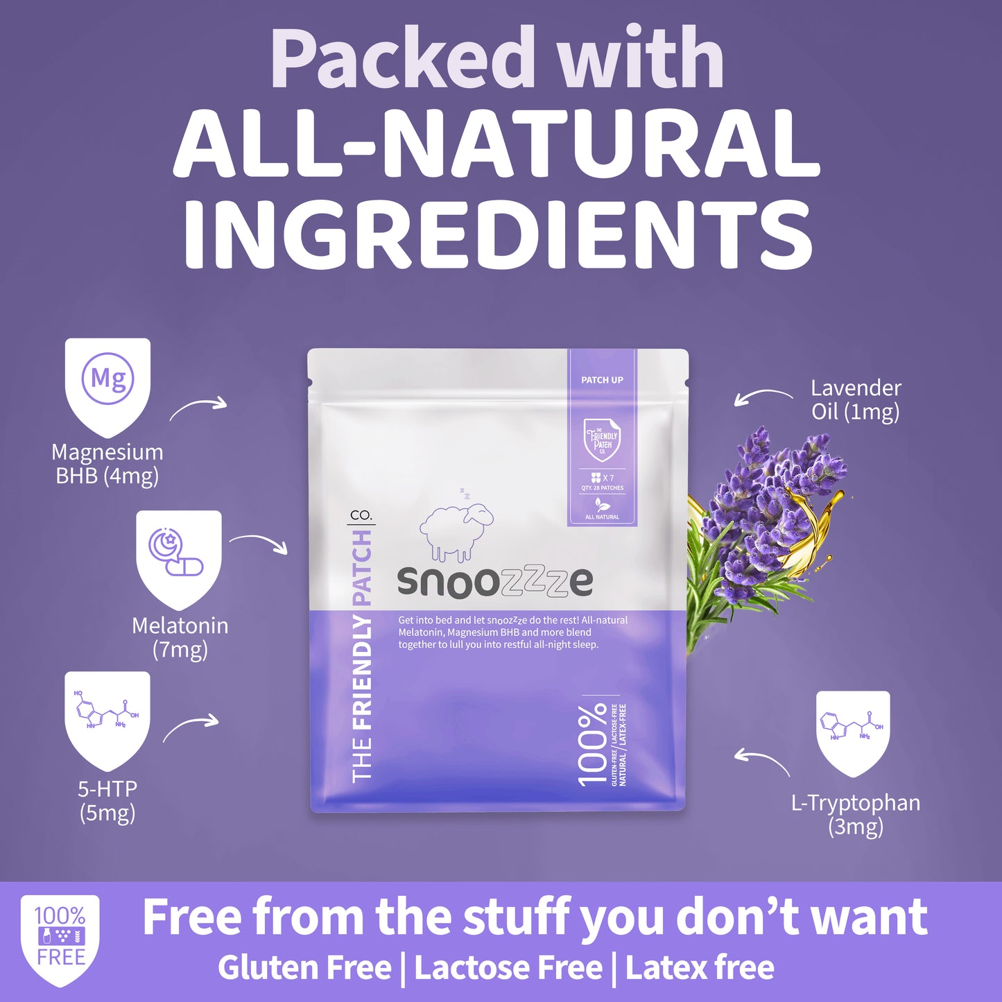 Snooze Patches, Snooze with Melatonin, Ashwagandha, and Valerian