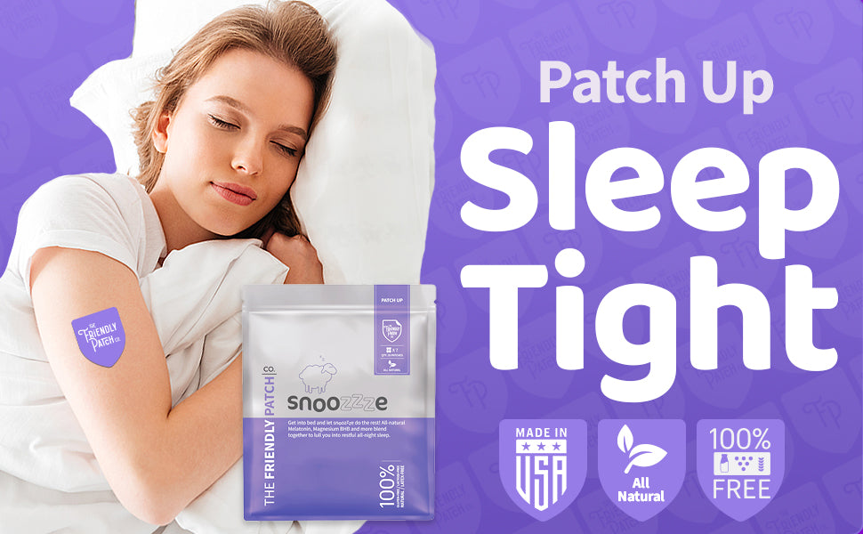 sleep patch - women sleeping with the friendly patch sleep aid