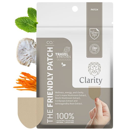 Clarity Patches, Focus with Lion's Mane, Reishi, Cordyceps: 8 Pack