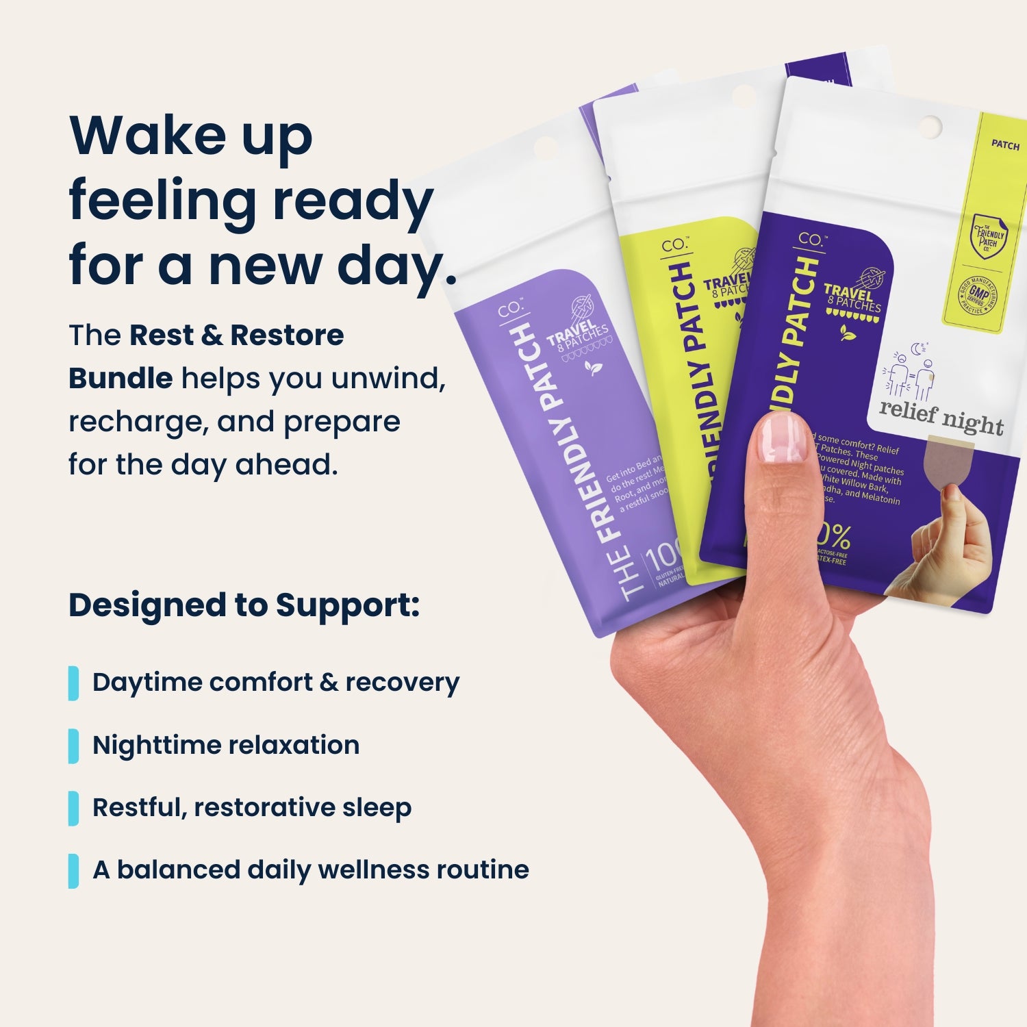 Rest & Restore - Pain Relief Night, Pain Relief Day, Snooze Sleep Patch