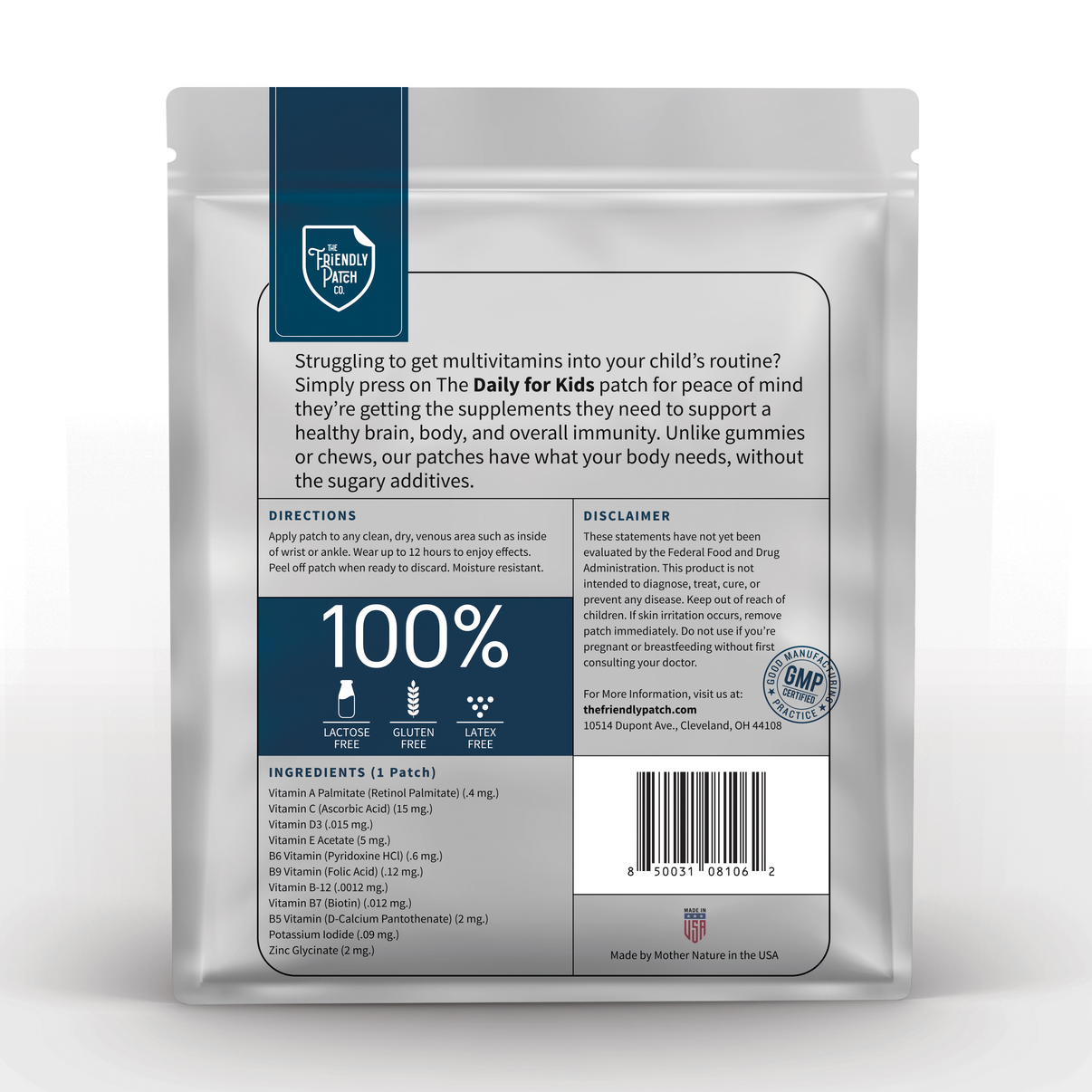 Vitamin D Patch Kids Multivitamin Patches with Iron